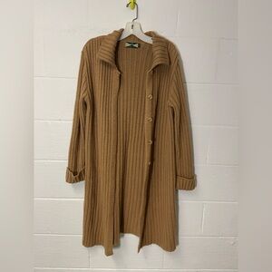 525 America Camel Ribbed Cardigan